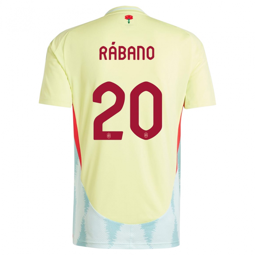 Criança Camisola Espanha Nuria Rabano #20 Amarelo Alternativa 24-26 Camisa