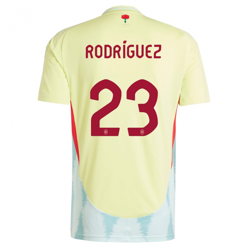 Criança Camisola Espanha Misa Rodriguez #23 Amarelo Alternativa 24-26 Camisa