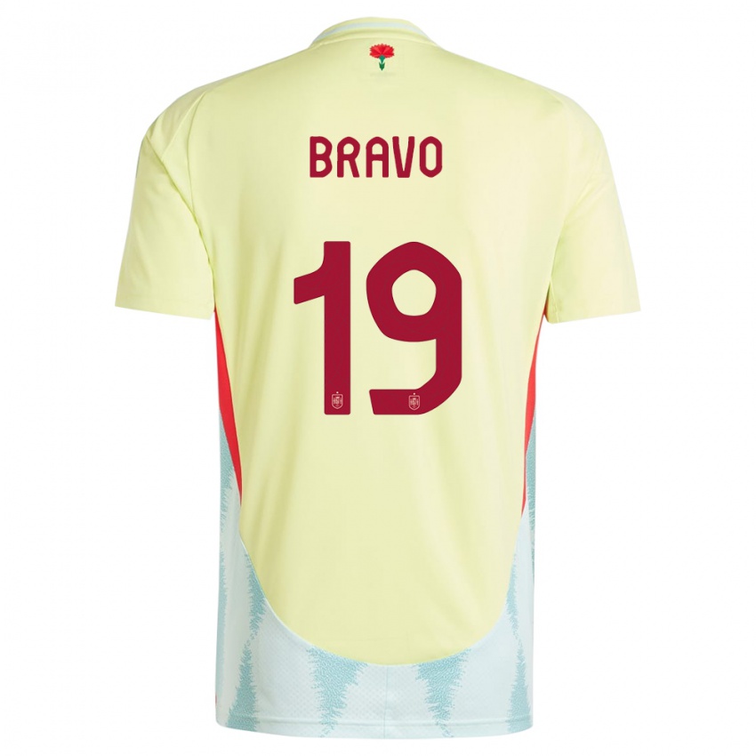 Criança Camisola Espanha Iker Bravo #19 Amarelo Alternativa 24-26 Camisa