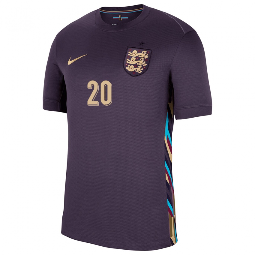 Criança Camisola Inglaterra Demi Stokes #20 Passa Escura Alternativa 24-26 Camisa