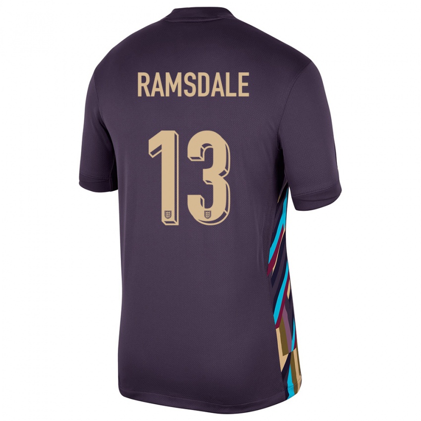 Criança Camisola Inglaterra Aaron Ramsdale #13 Passa Escura Alternativa 24-26 Camisa