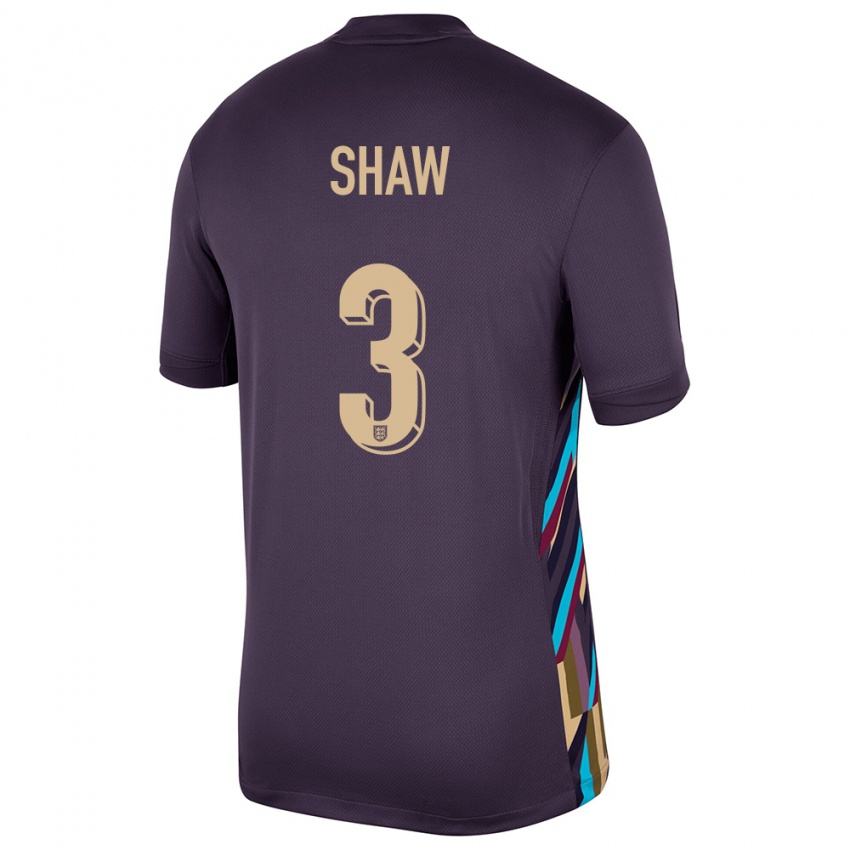 Criança Camisola Inglaterra Luke Shaw #3 Passa Escura Alternativa 24-26 Camisa