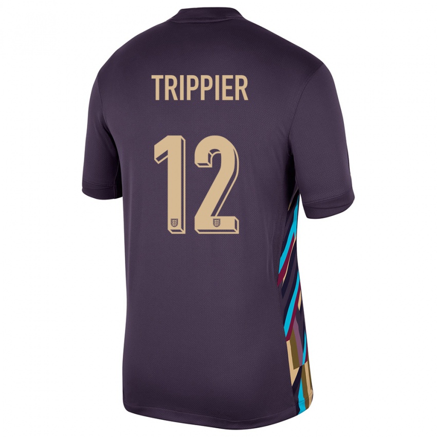 Criança Camisola Inglaterra Kieran Trippier #12 Passa Escura Alternativa 24-26 Camisa