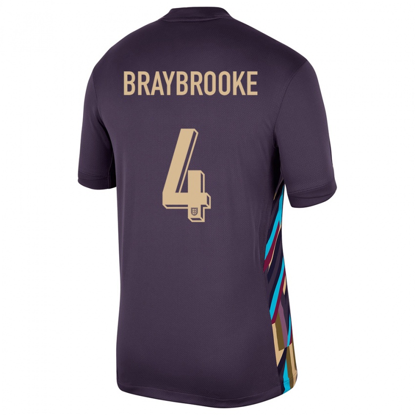 Criança Camisola Inglaterra Samuel Braybrooke #4 Passa Escura Alternativa 24-26 Camisa