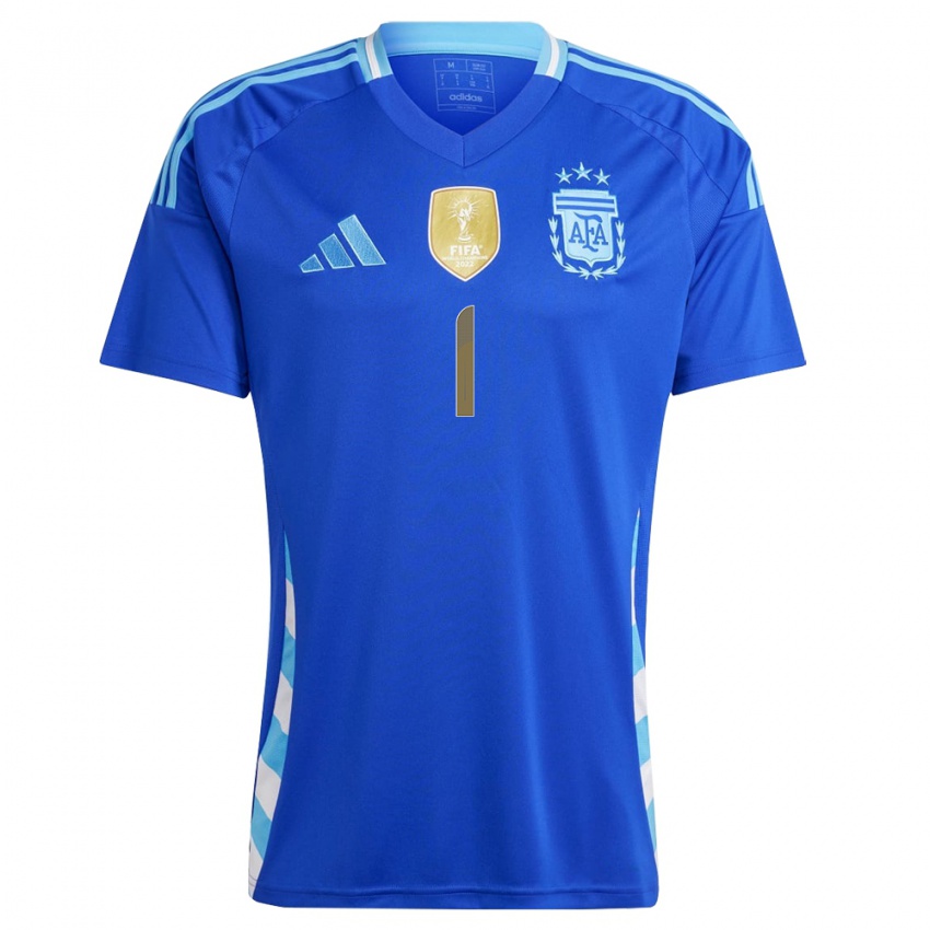 Criança Camisola Argentina Francisco Gomez #1 Azul Alternativa 24-26 Camisa