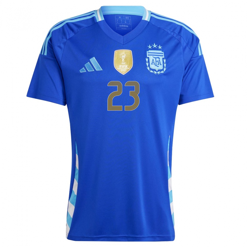 Criança Camisola Argentina Emiliano Martinez #23 Azul Alternativa 24-26 Camisa