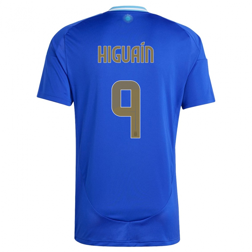 Criança Camisola Argentina Gonzalo Higuain #9 Azul Alternativa 24-26 Camisa