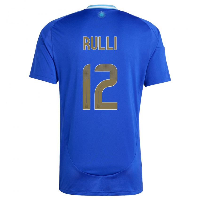 Criança Camisola Argentina Geronimo Rulli #12 Azul Alternativa 24-26 Camisa