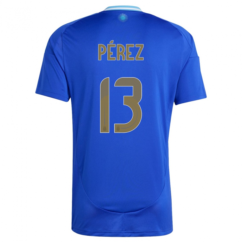 Criança Camisola Argentina Nehuen Perez #13 Azul Alternativa 24-26 Camisa