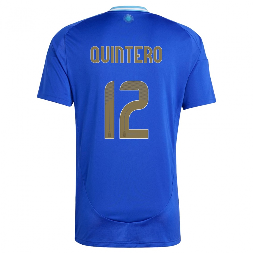 Criança Camisola Argentina Valentino Quintero #12 Azul Alternativa 24-26 Camisa