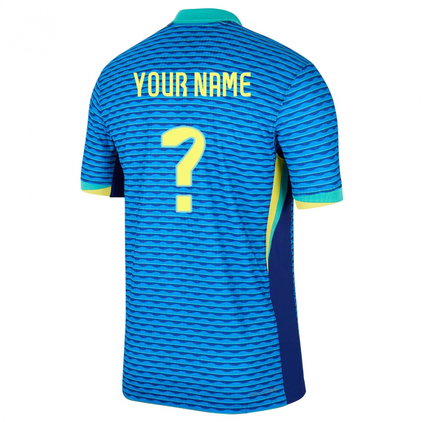 Criança Camisola Brasil Seu Nome #0 Azul Alternativa 24-26 Camisa