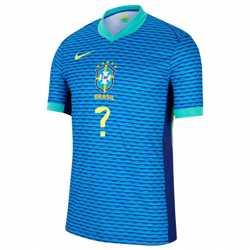 Criança Camisola Brasil Seu Nome #0 Azul Alternativa 24-26 Camisa