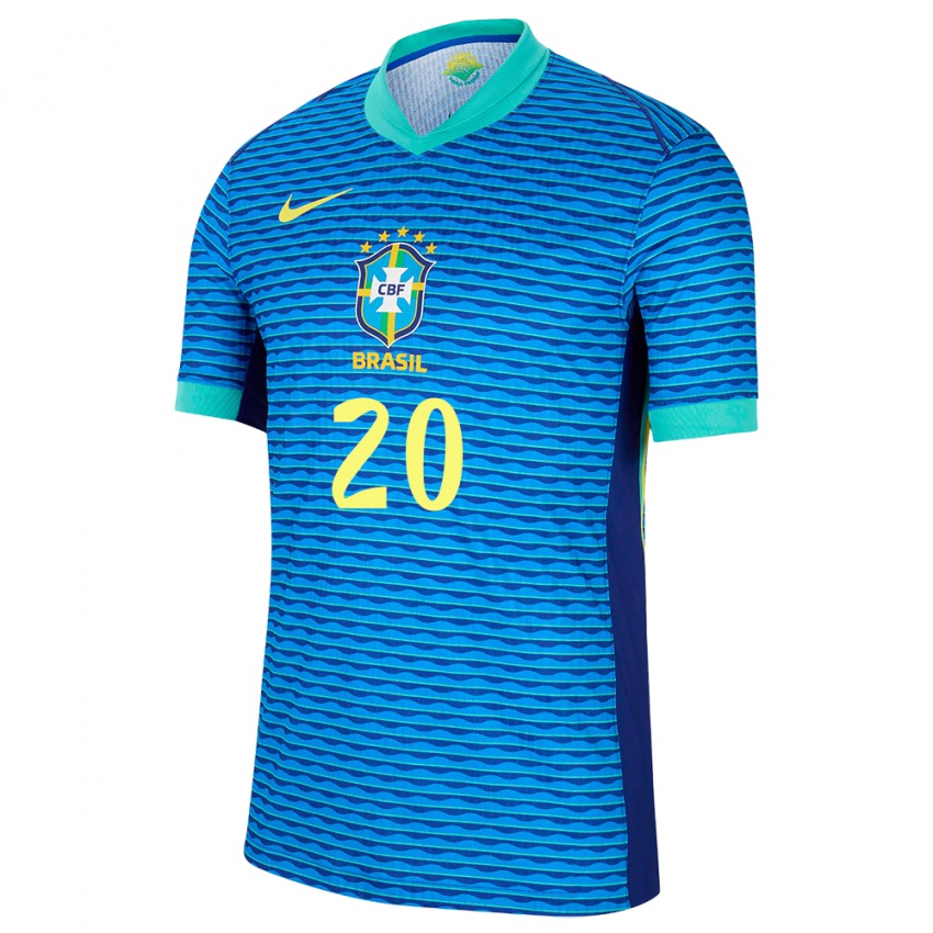 Criança Camisola Brasil Vinicius Junior #20 Azul Alternativa 24-26 Camisa