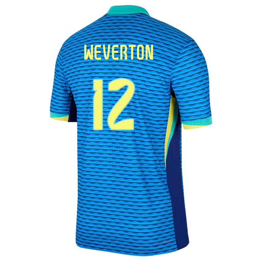 Criança Camisola Brasil Weverton #12 Azul Alternativa 24-26 Camisa