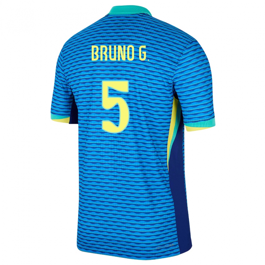 Criança Camisola Brasil Bruno Guimaraes #5 Azul Alternativa 24-26 Camisa