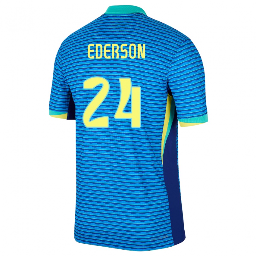 Criança Camisola Brasil Ederson #24 Azul Alternativa 24-26 Camisa