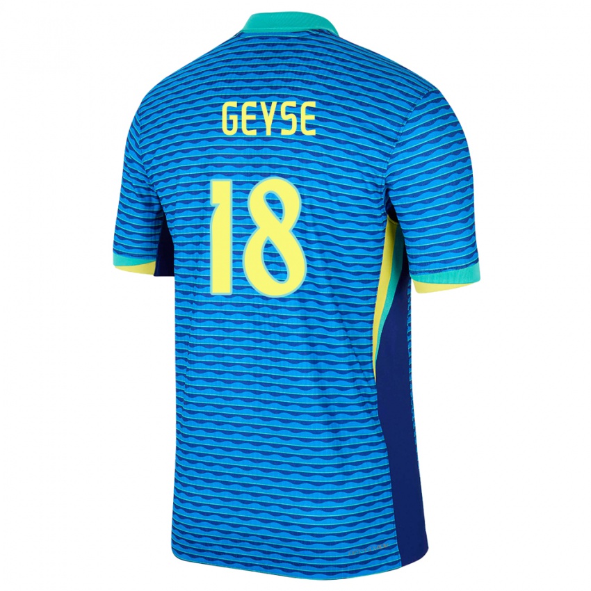 Criança Camisola Brasil Geyse #18 Azul Alternativa 24-26 Camisa