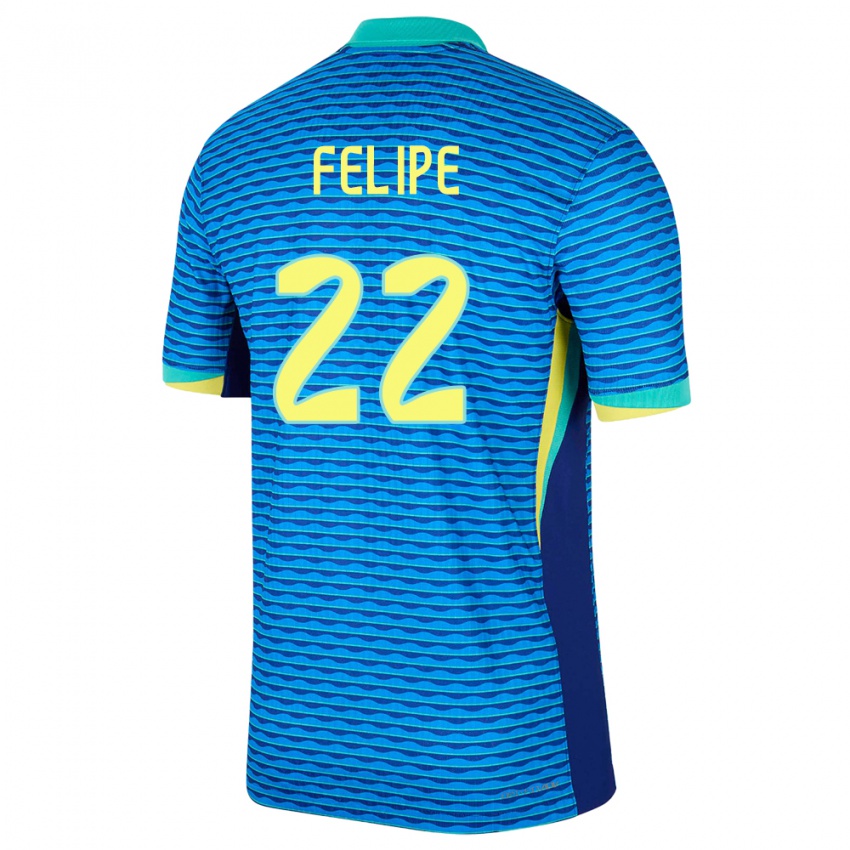 Criança Camisola Brasil Cayo Felipe #22 Azul Alternativa 24-26 Camisa