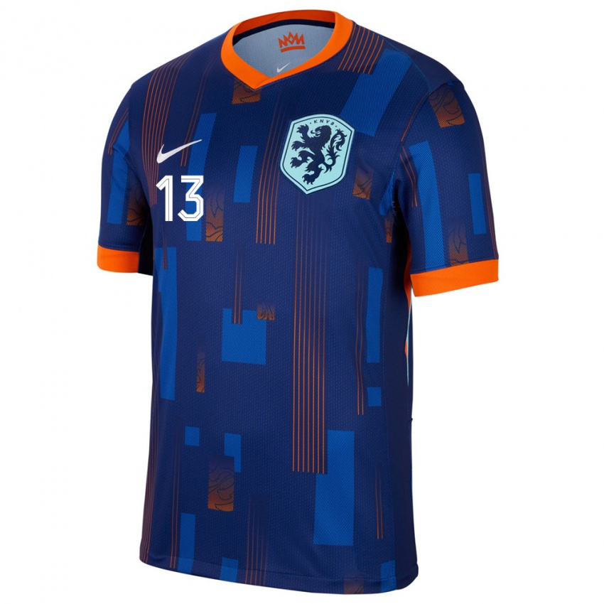 Criança Camisola Países Baixos Jasper Cillessen #13 Azul Alternativa 24-26 Camisa