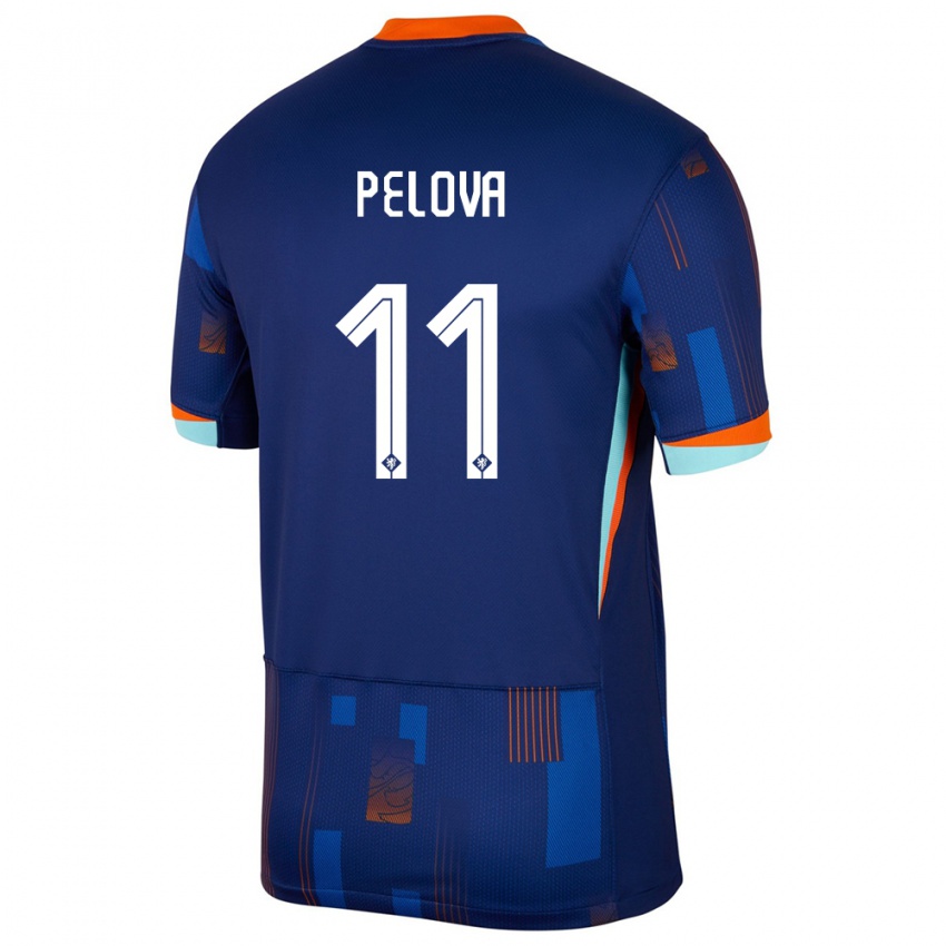 Criança Camisola Países Baixos Victoria Pelova #11 Azul Alternativa 24-26 Camisa