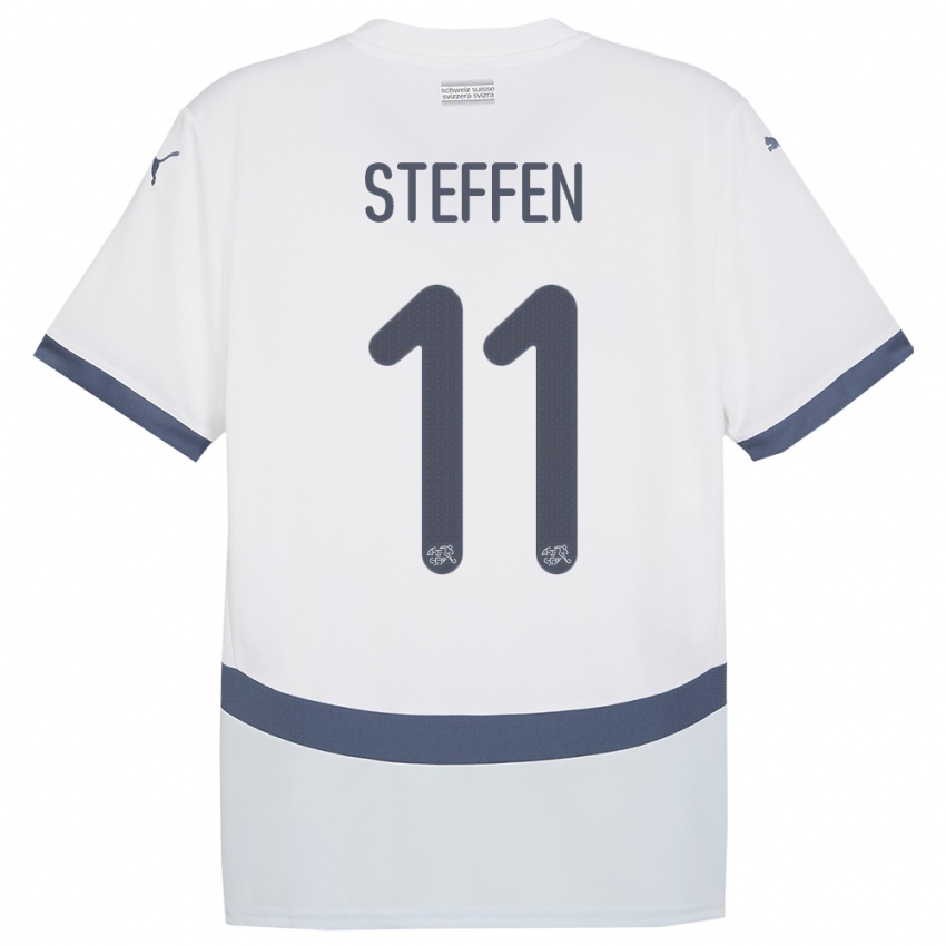 Criança Camisola Suiça Renato Steffen #11 Branco Alternativa 24-26 Camisa