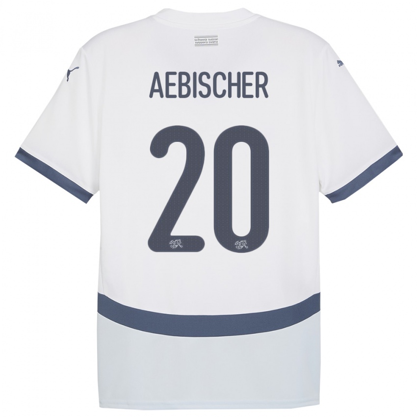 Criança Camisola Suiça Michel Aebischer #20 Branco Alternativa 24-26 Camisa