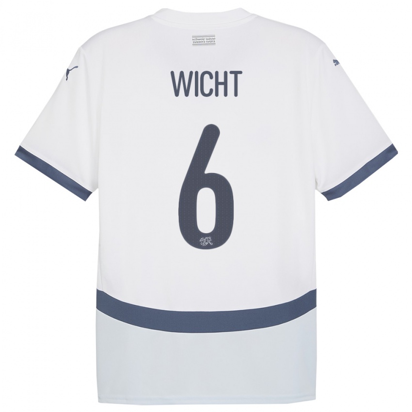 Criança Camisola Suiça Nathan Wicht #6 Branco Alternativa 24-26 Camisa