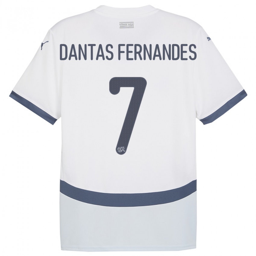 Criança Camisola Suiça Ronaldo Dantas Fernandes #7 Branco Alternativa 24-26 Camisa