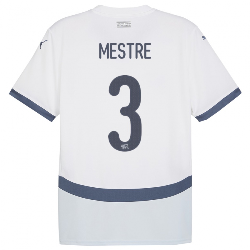 Criança Camisola Suiça Luis Mestre #3 Branco Alternativa 24-26 Camisa