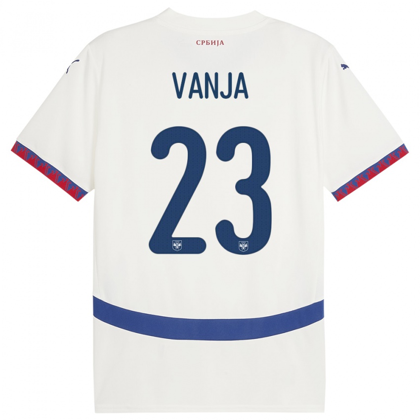 Criança Camisola Sérvia Vanja Milinkovic-Savic #23 Branco Alternativa 24-26 Camisa