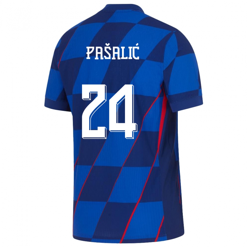 Criança Camisola Croácia Marco Pasalic #24 Azul Alternativa 24-26 Camisa
