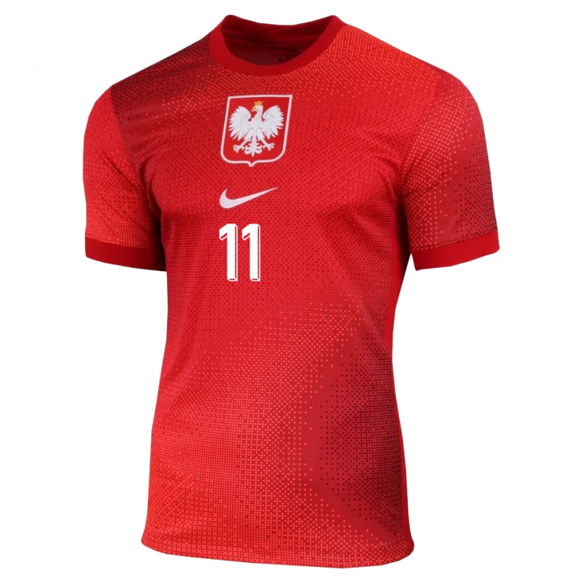 Criança Camisola Polónia Krzysztof Kolanko #11 Vermelho Alternativa 24-26 Camisa