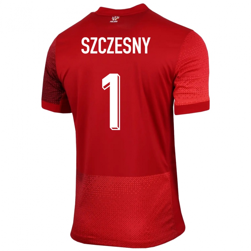 Criança Camisola Polónia Wojciech Szczesny #1 Vermelho Alternativa 24-26 Camisa