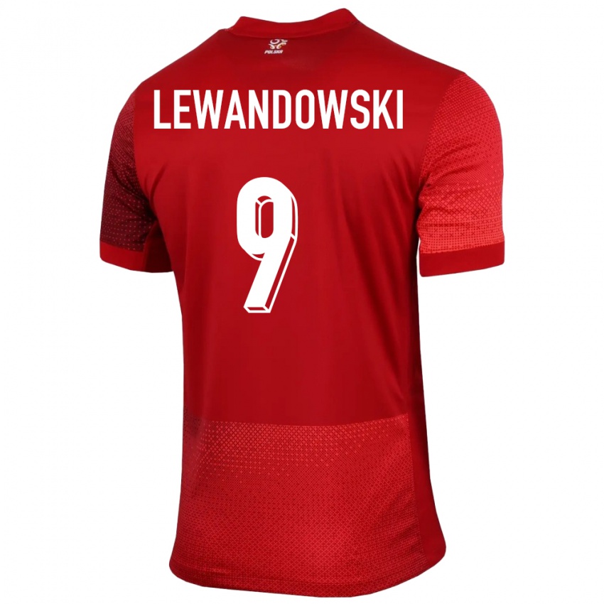 Criança Camisola Polónia Robert Lewandowski #9 Vermelho Alternativa 24-26 Camisa