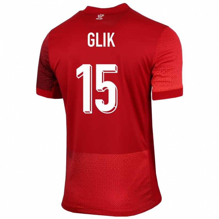 Criança Camisola Polónia Kamil Glik #15 Vermelho Alternativa 24-26 Camisa