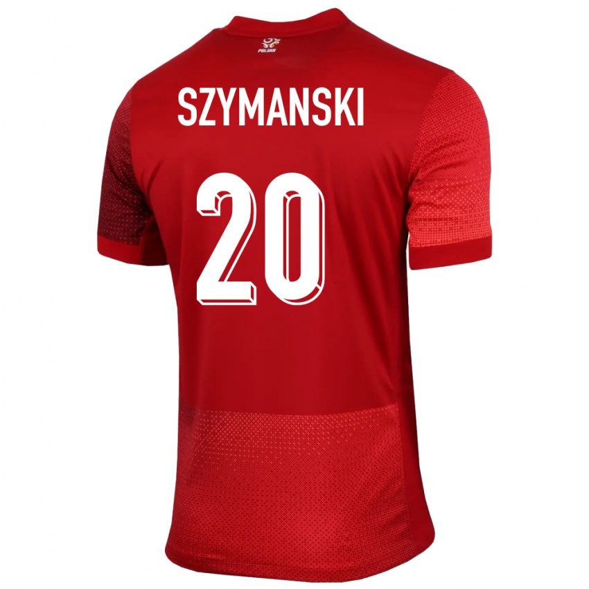 Criança Camisola Polónia Sebastian Szymanski #20 Vermelho Alternativa 24-26 Camisa