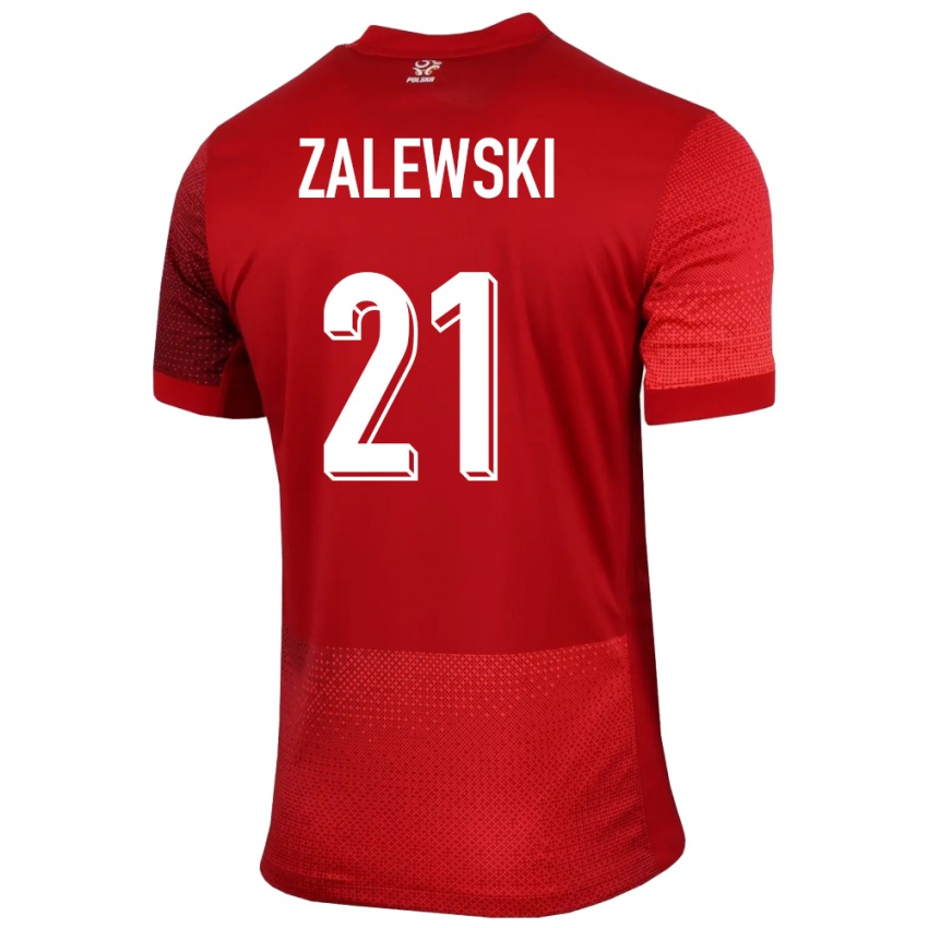 Criança Camisola Polónia Nicola Zalewski #21 Vermelho Alternativa 24-26 Camisa