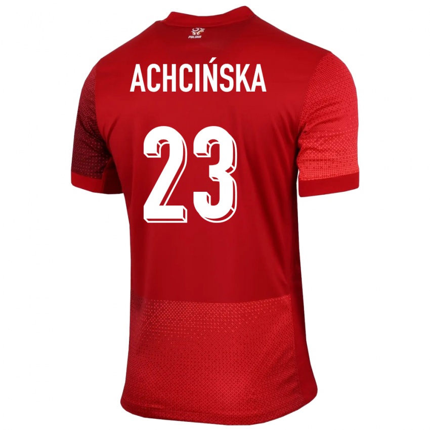 Criança Camisola Polónia Adriana Achcinska #23 Vermelho Alternativa 24-26 Camisa