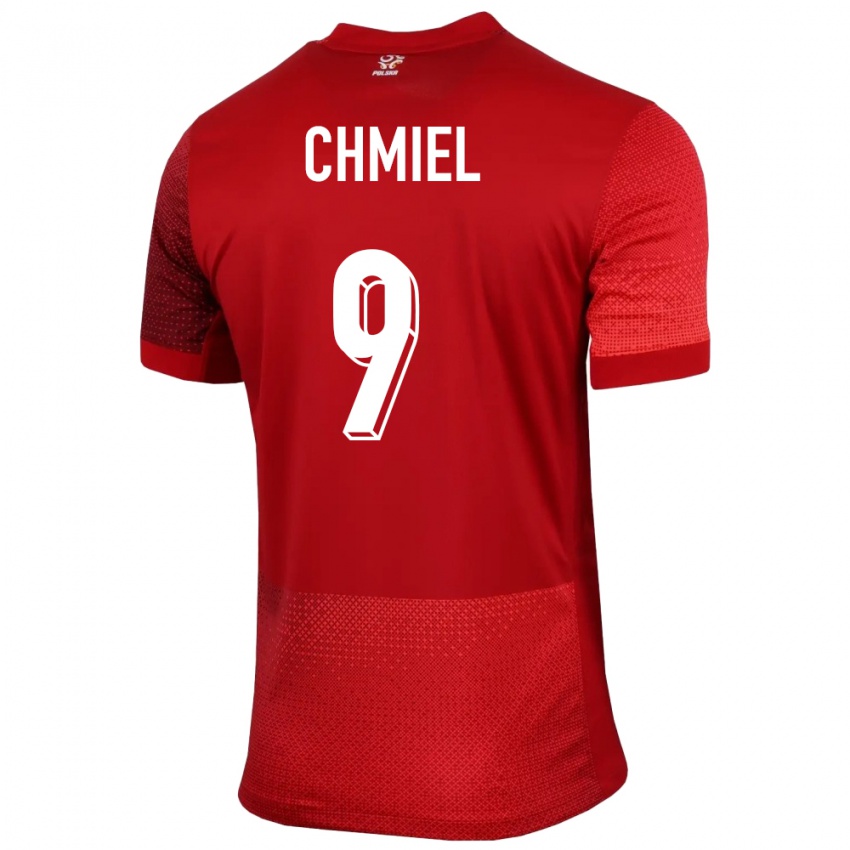 Criança Camisola Polónia George Chmiel #9 Vermelho Alternativa 24-26 Camisa