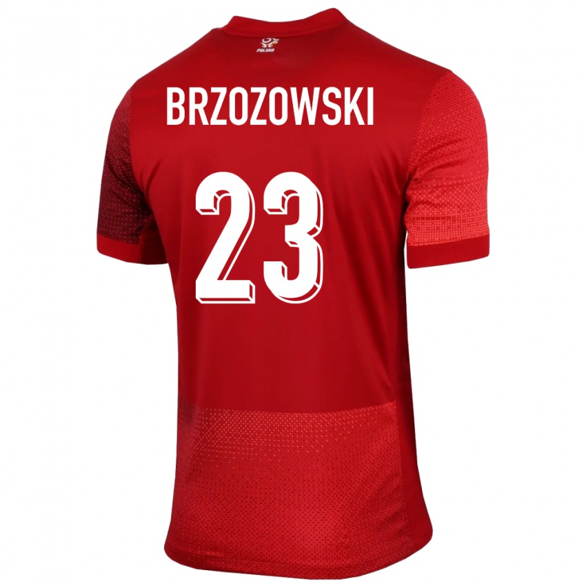 Criança Camisola Polónia Milosz Brzozowski #23 Vermelho Alternativa 24-26 Camisa