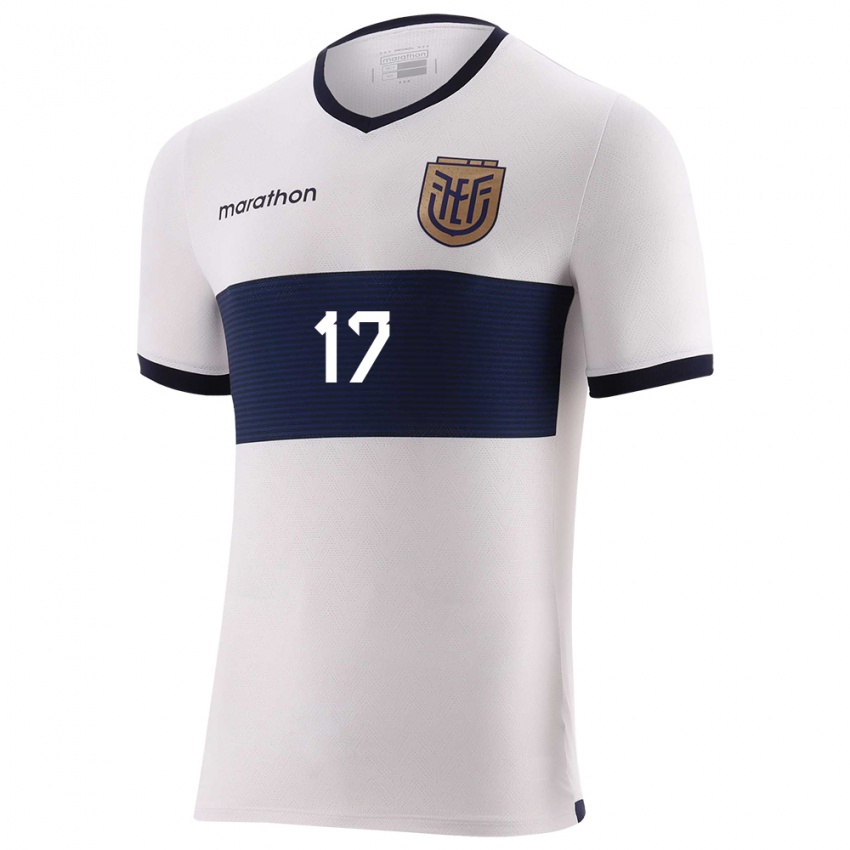 Criança Camisola Equador Angelo Preciado #17 Branco Alternativa 24-26 Camisa