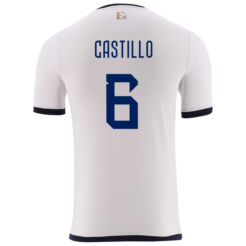 Criança Camisola Equador Byron Castillo #6 Branco Alternativa 24-26 Camisa