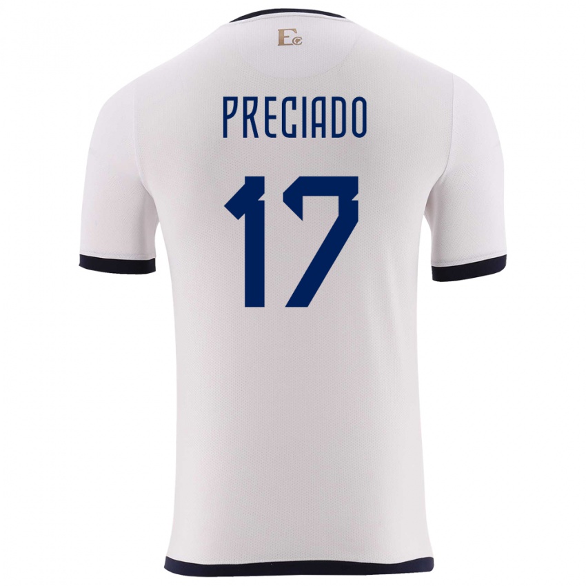 Criança Camisola Equador Angelo Preciado #17 Branco Alternativa 24-26 Camisa