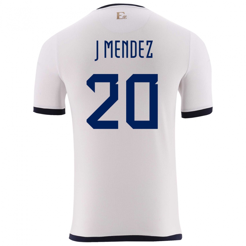 Criança Camisola Equador Jhegson Mendez #20 Branco Alternativa 24-26 Camisa