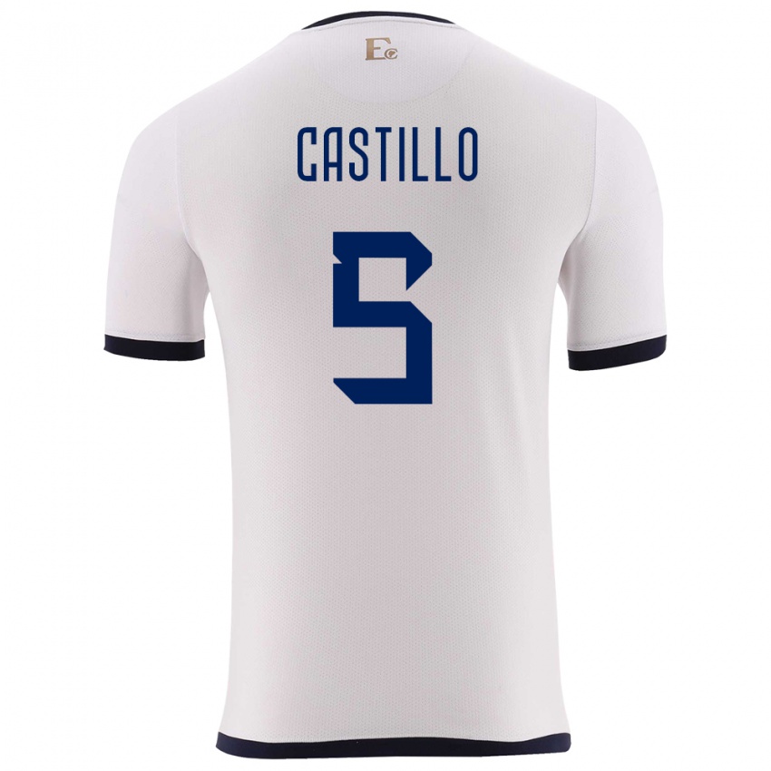 Criança Camisola Equador Denil Castillo #5 Branco Alternativa 24-26 Camisa