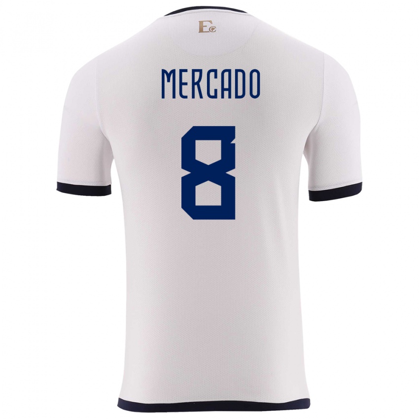 Criança Camisola Equador Patrik Mercado #8 Branco Alternativa 24-26 Camisa