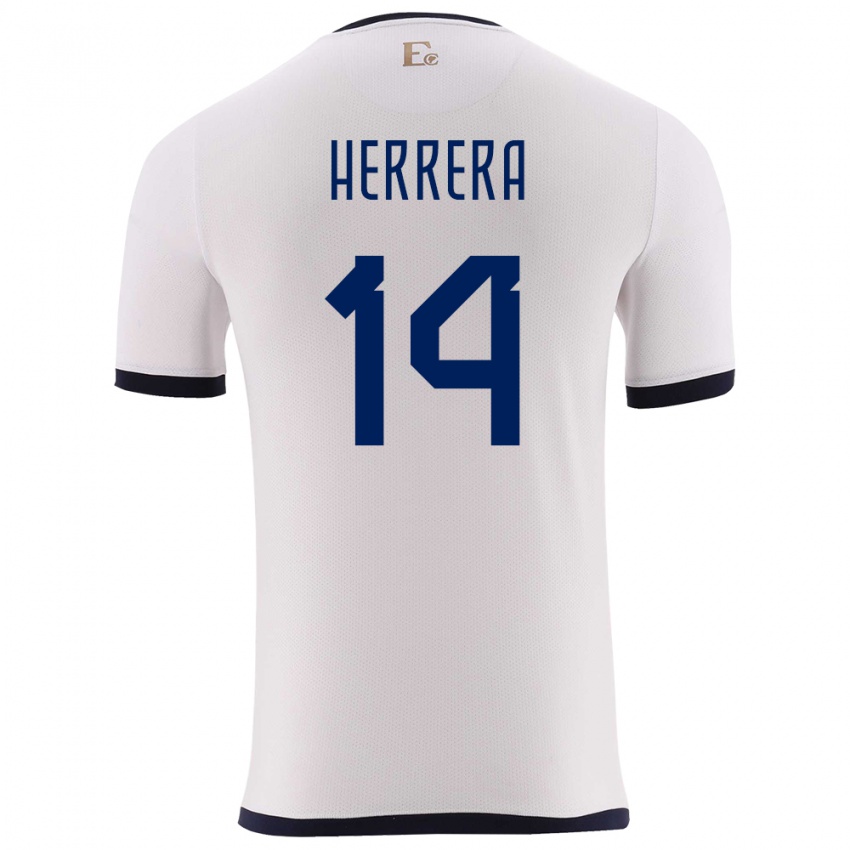 Criança Camisola Equador Orlando Herrera #14 Branco Alternativa 24-26 Camisa