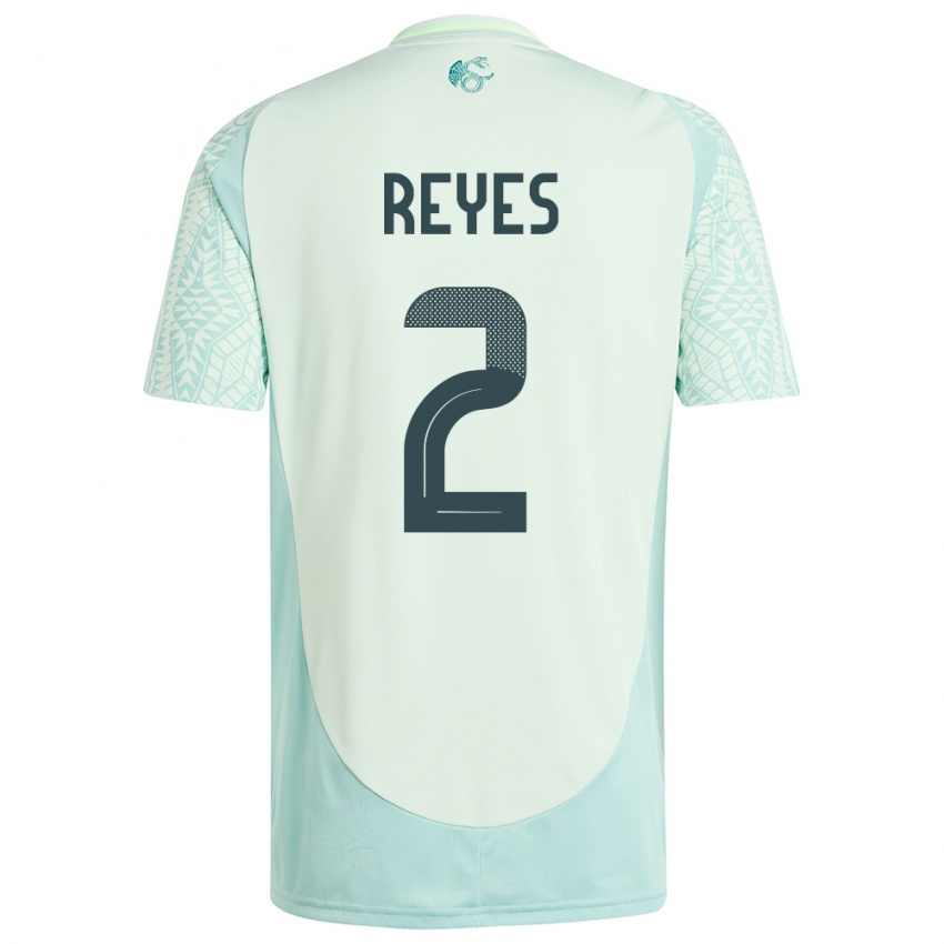 Criança Camisola México Luis Reyes #2 Linho Verde Alternativa 24-26 Camisa