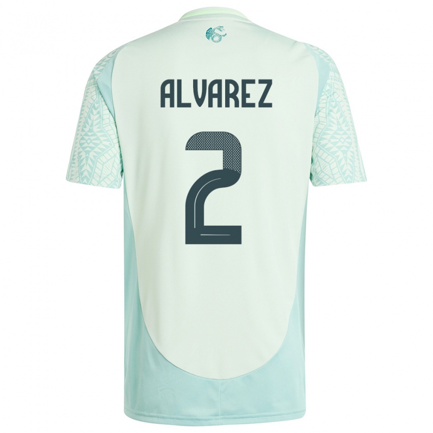 Criança Camisola México Kevin Alvarez #2 Linho Verde Alternativa 24-26 Camisa