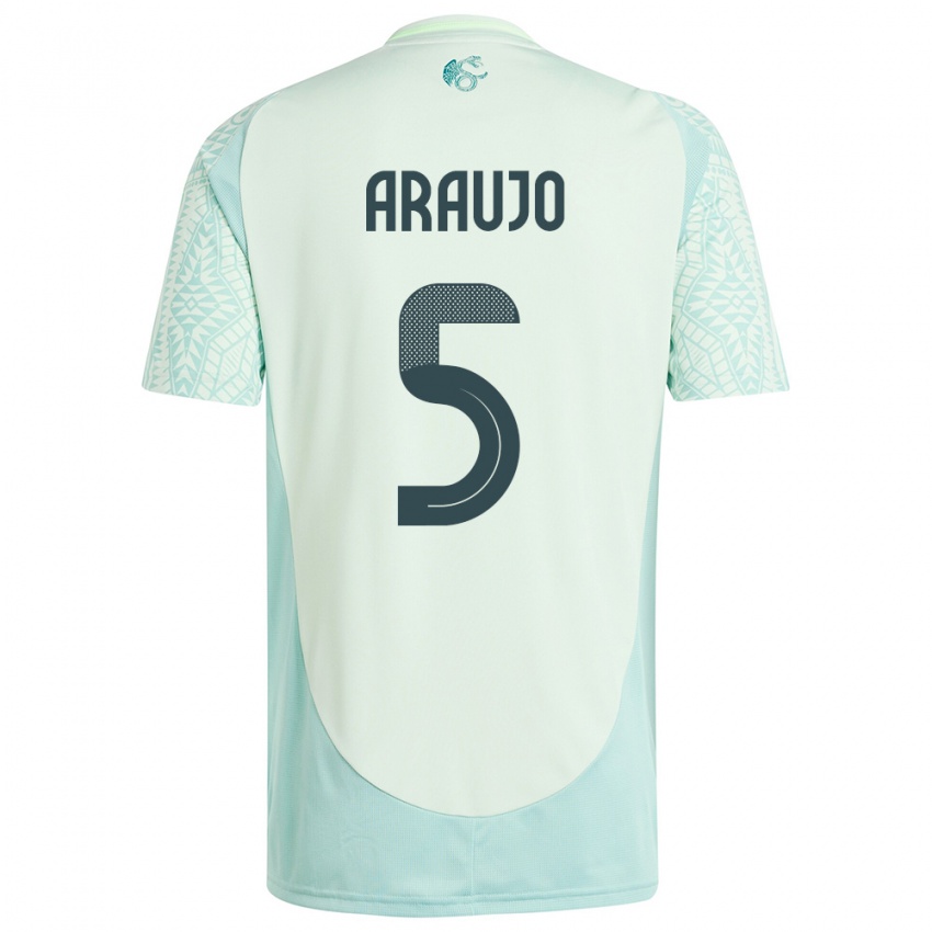 Criança Camisola México Julian Araujo #5 Linho Verde Alternativa 24-26 Camisa